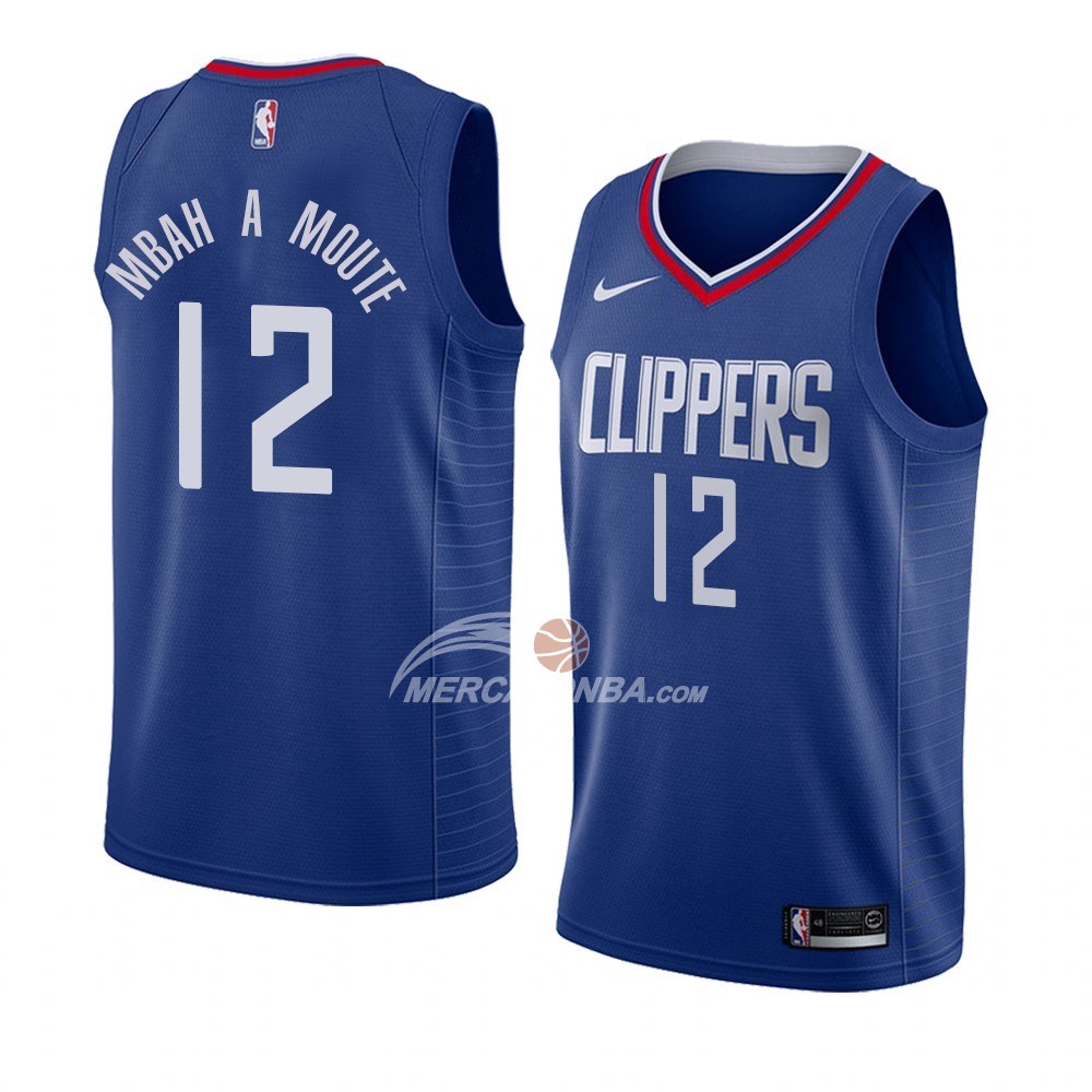 Maglia Los Angeles Clippers Luc Mbah a Moute Icon 2018 Blu